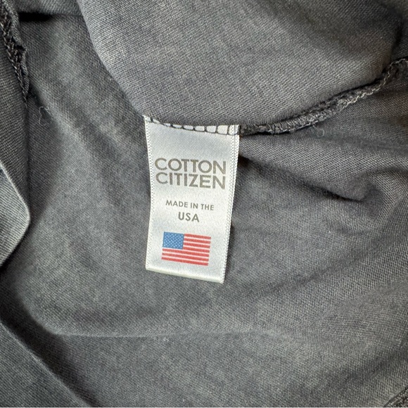 Cotton Citizen Vintage Black Standaed V Neck Tee Medium USA Made - Picture 9 of 15